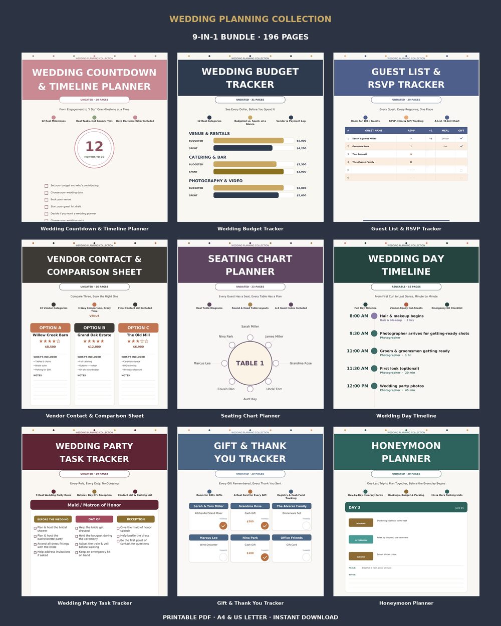 9-in-1 Wedding Planning Bundle