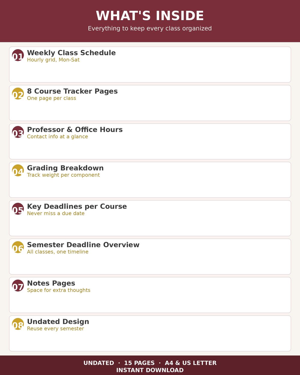 Class Schedule & Syllabus Tracker photo 2
