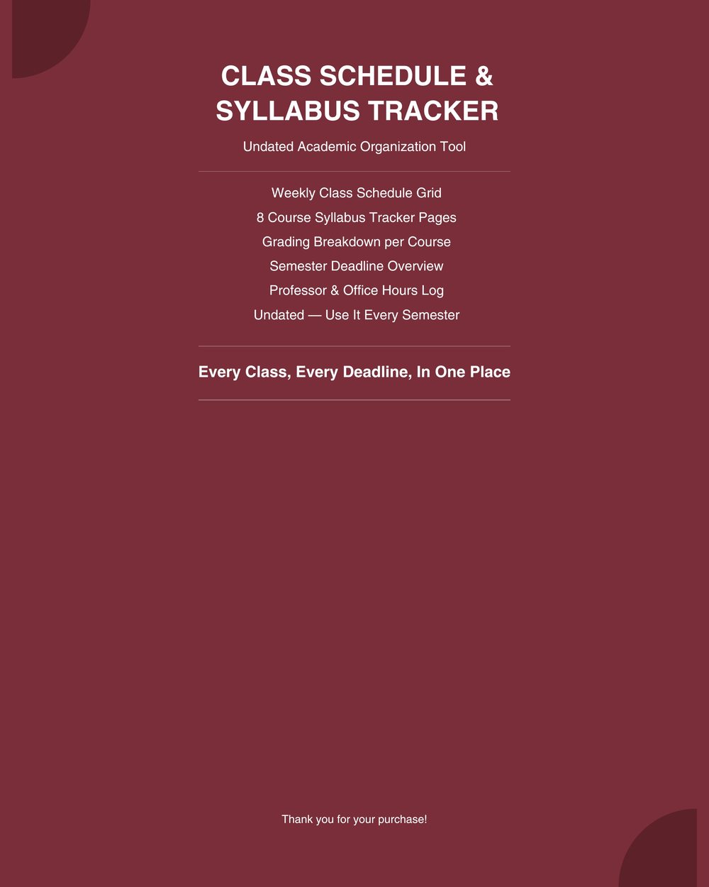 Class Schedule & Syllabus Tracker photo 5