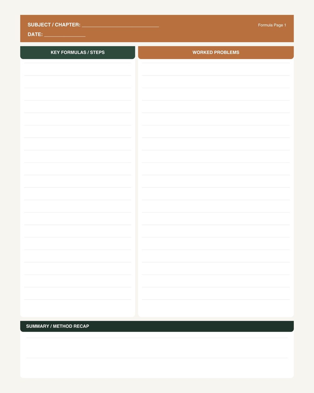 Cornell Notes Template photo 3