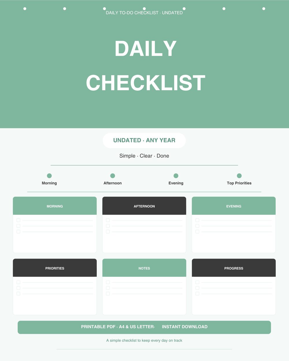 Daily To-Do Checklist