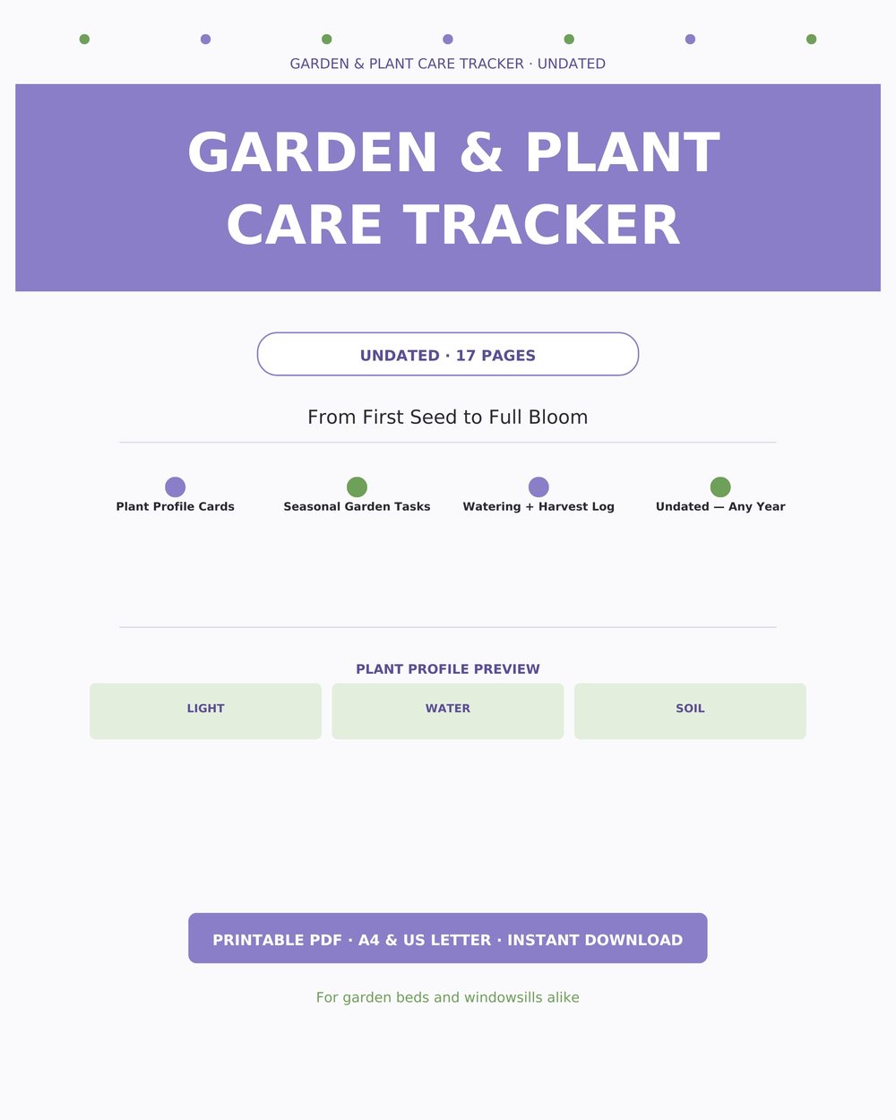 Garden Plant Care Tracker