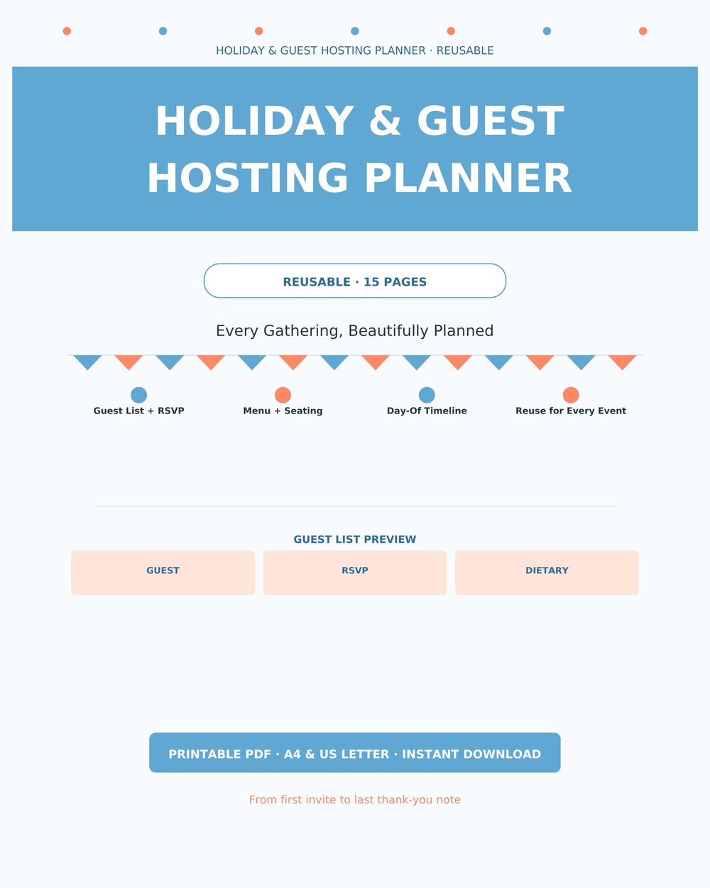 Holiday & Guest Hosting Planner