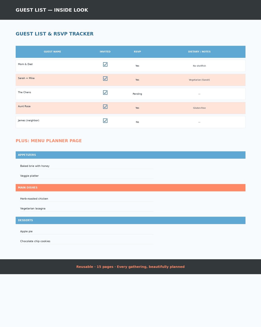 Holiday & Guest Hosting Planner photo 7