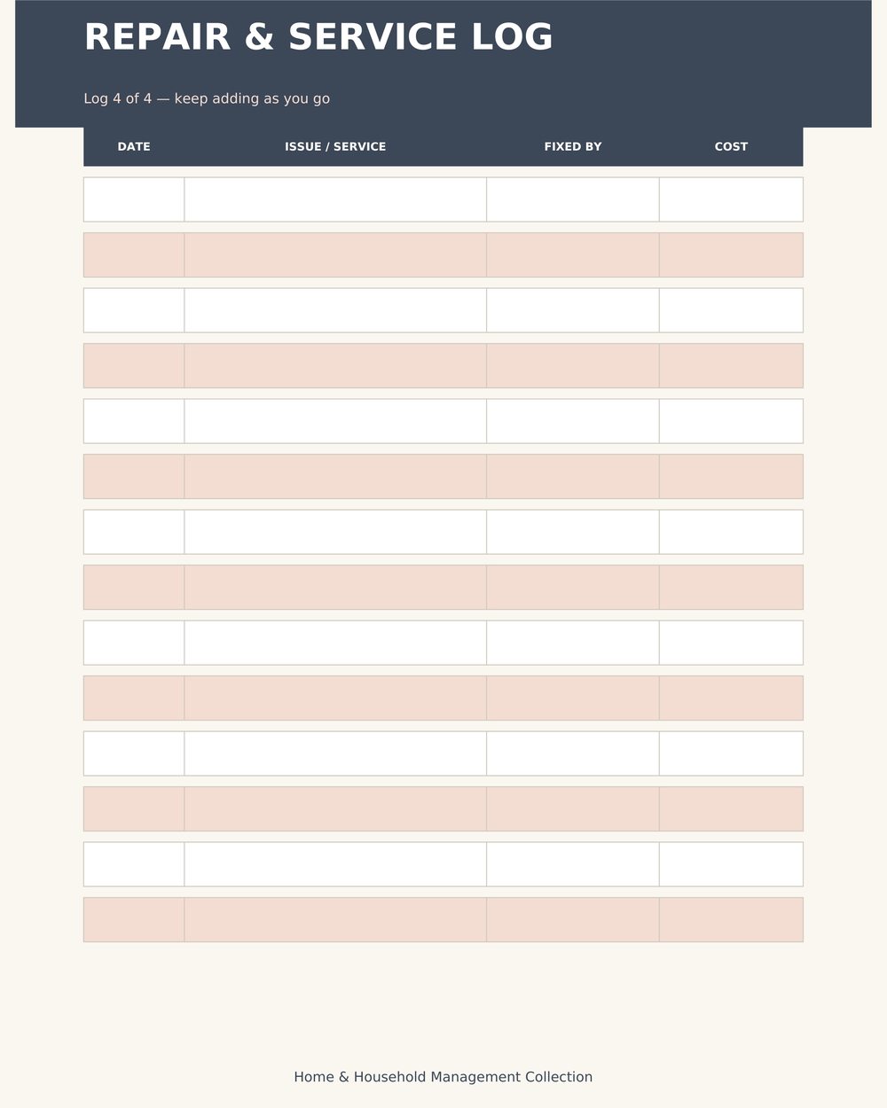 Home Maintenance & Repair Log photo 5