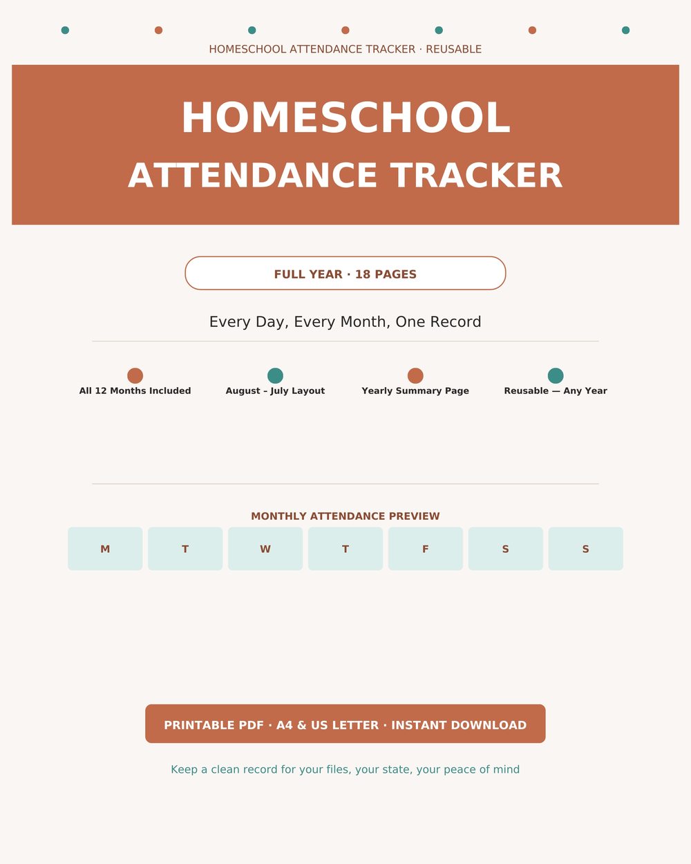 Homeschool Attendance Tracker