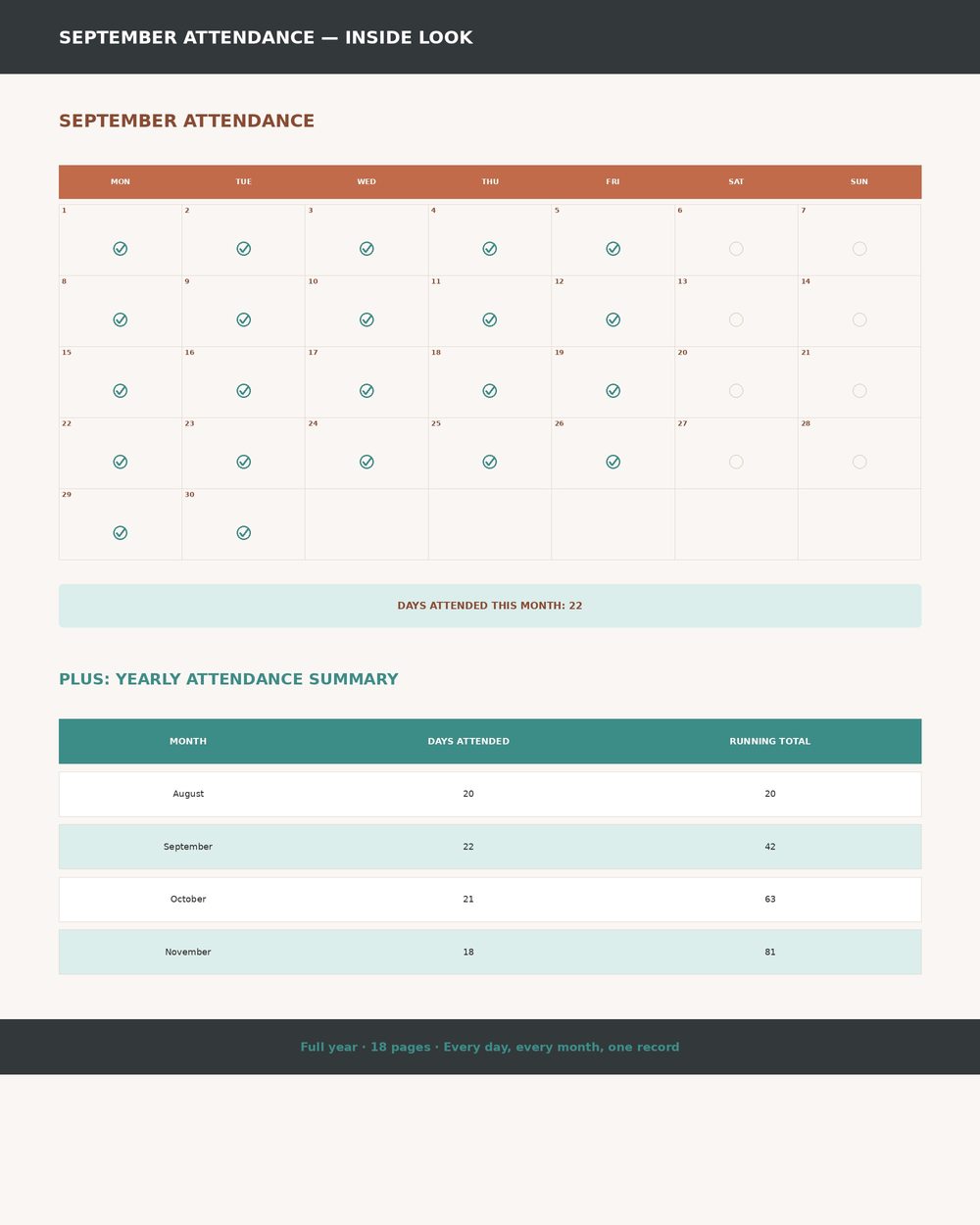 Homeschool Attendance Tracker photo 5
