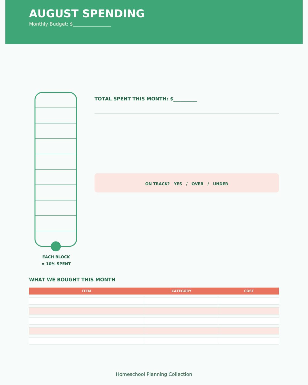 Homeschool Budget Tracker photo 4