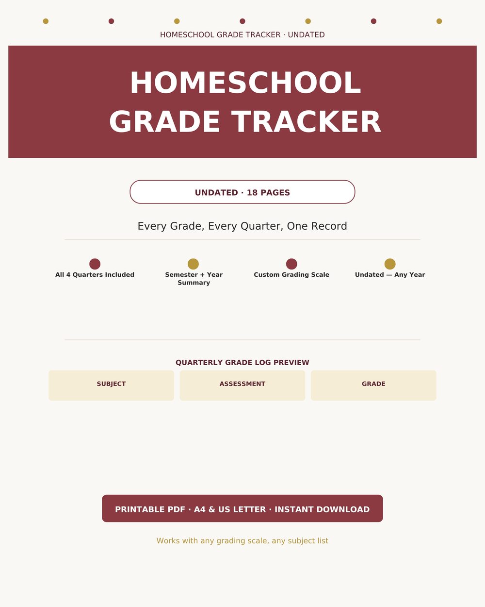 Homeschool Grade Tracker