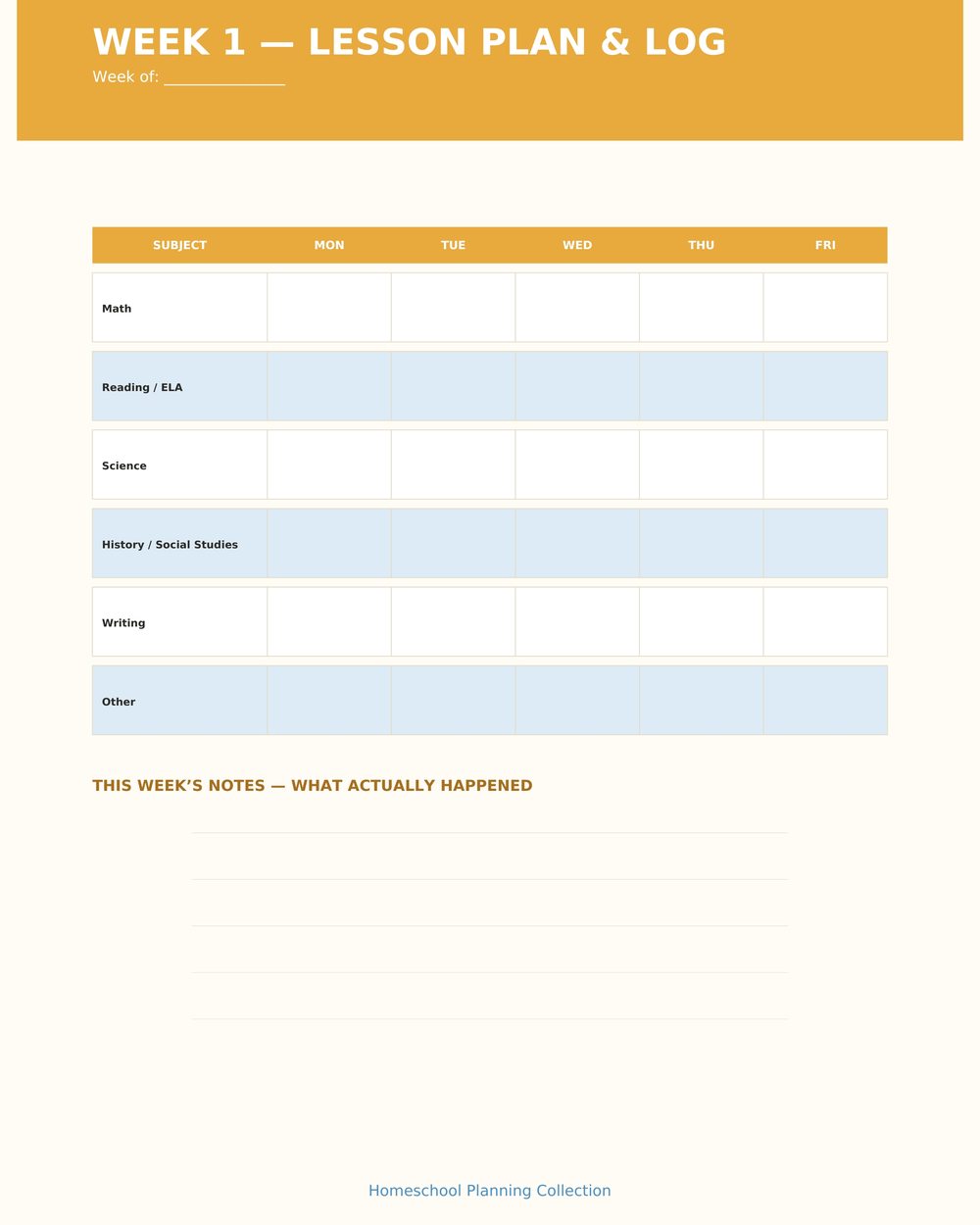 Homeschool Lesson Planner photo 4