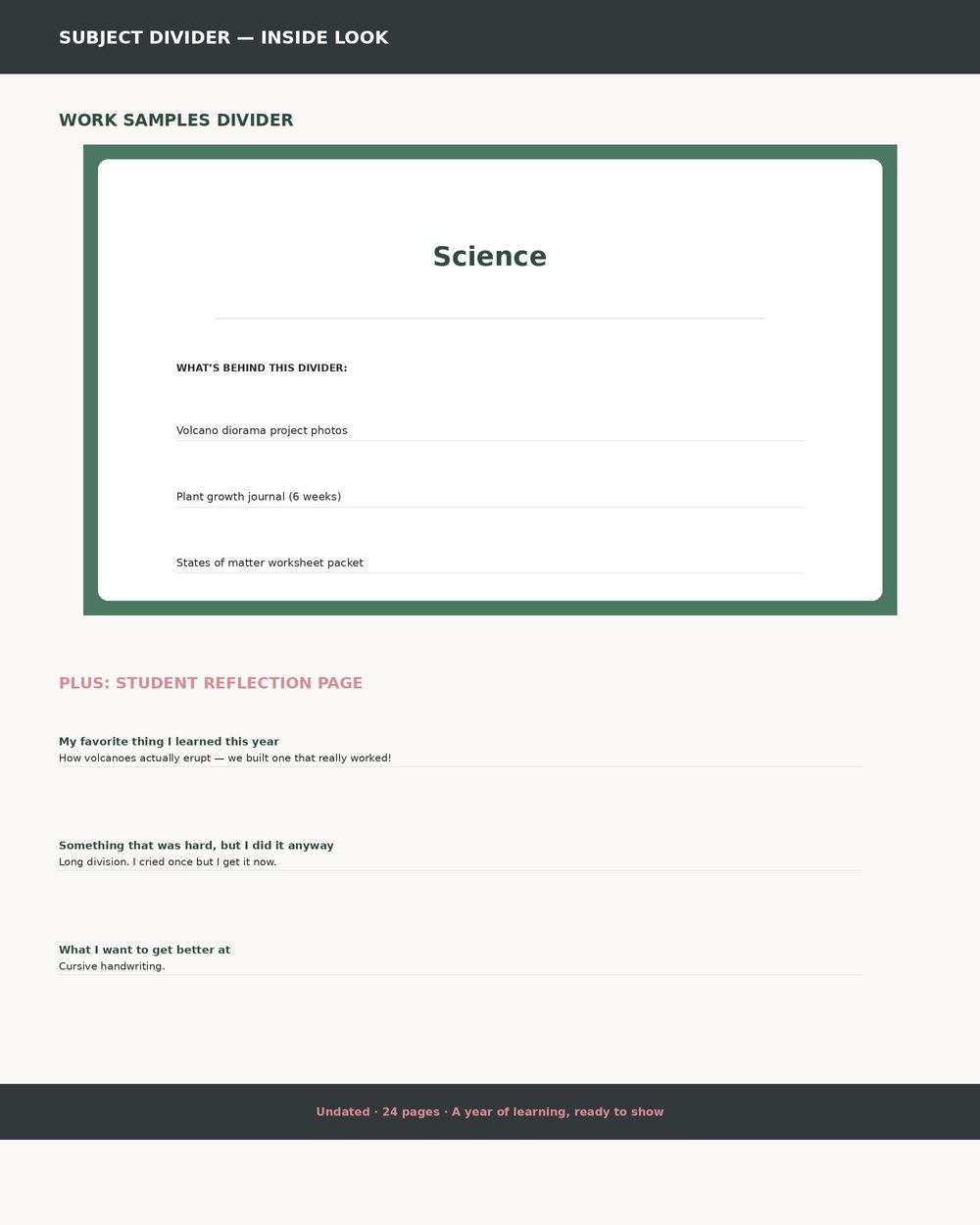 Homeschool Portfolio Organizer photo 8