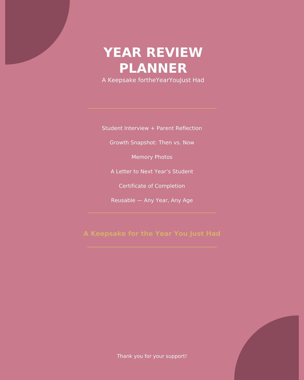 Homeschool Year Review Planner photo 7
