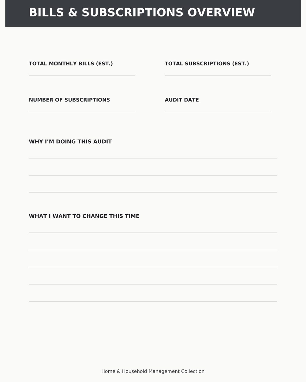 Household Bills & Subscriptions Tracker photo 3