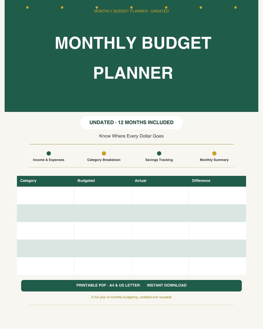 Monthly Budget Planner