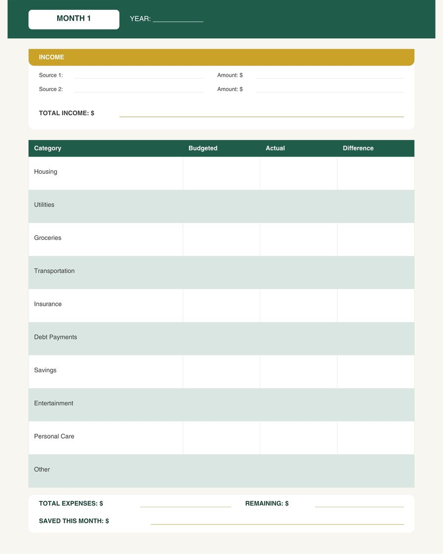 Monthly Budget Planner photo 3