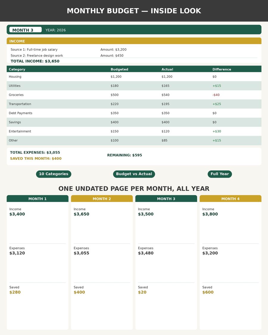 Monthly Budget Planner photo 4