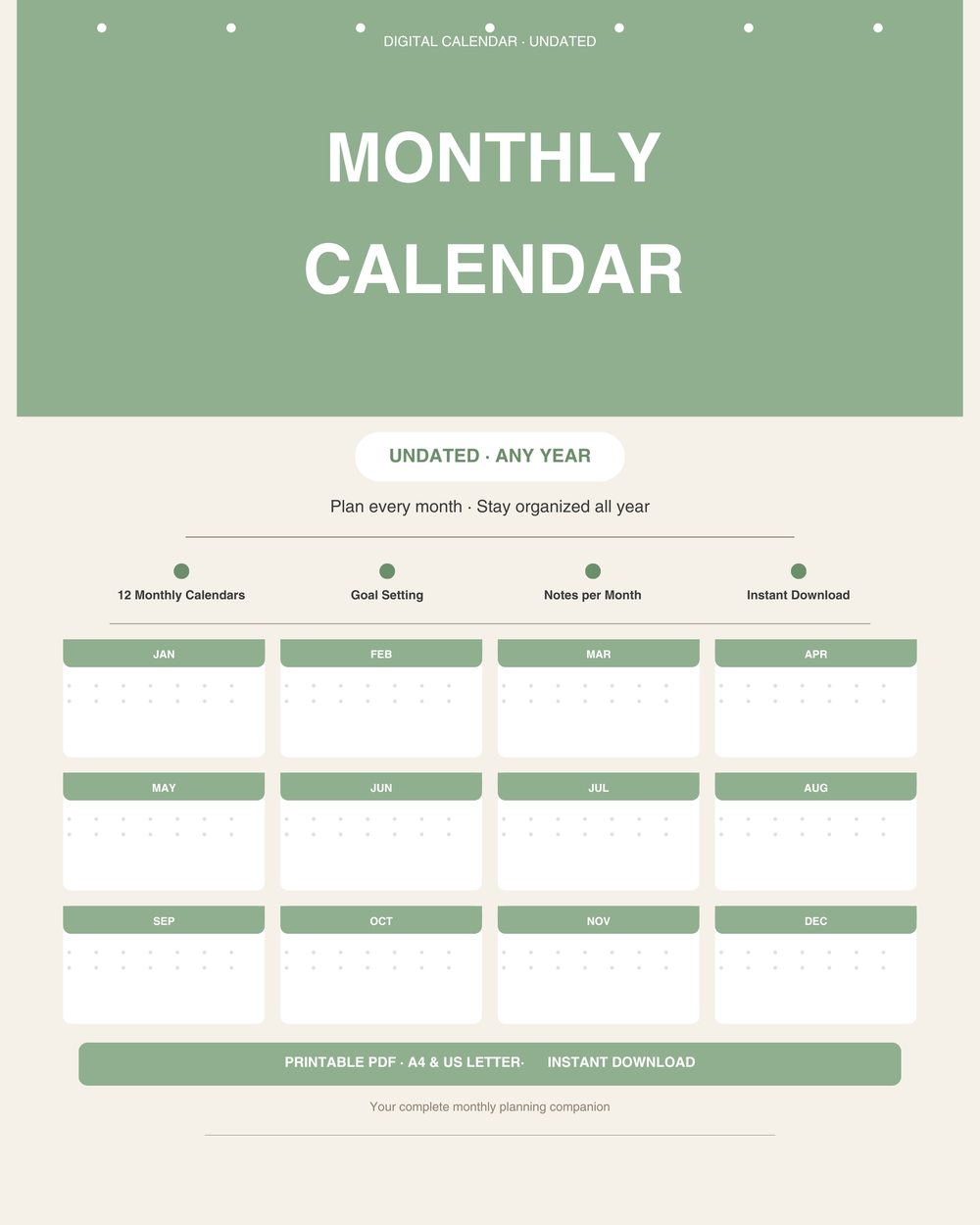 Monthly Calendar