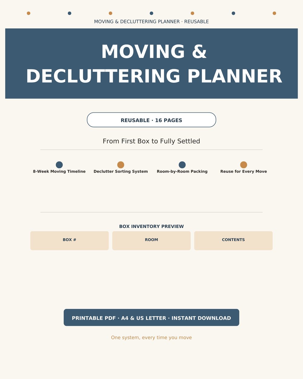Moving & Decluttering Planner