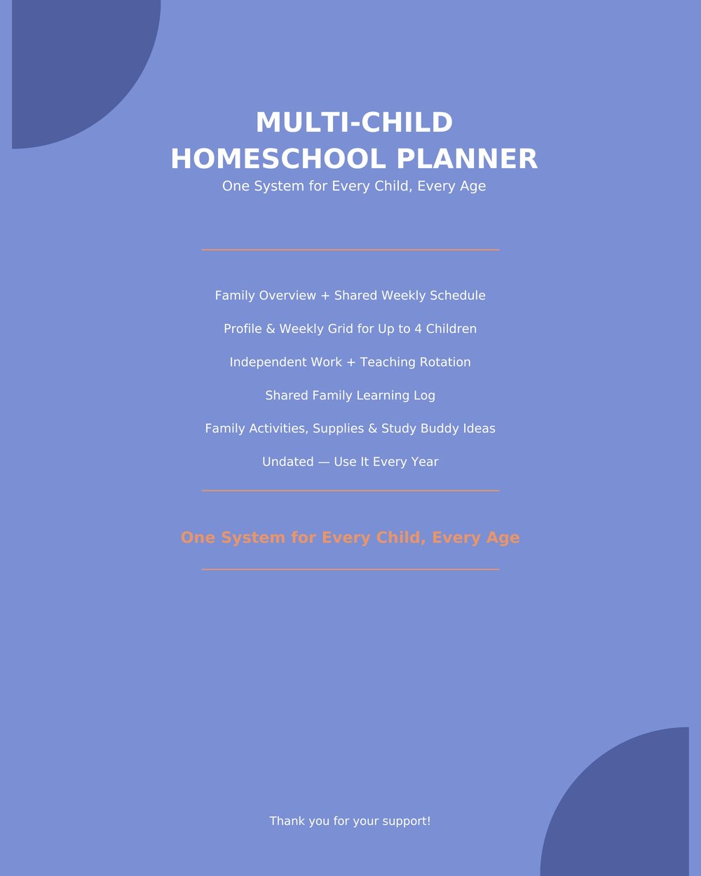 Multi-Child Homeschool Planner photo 10