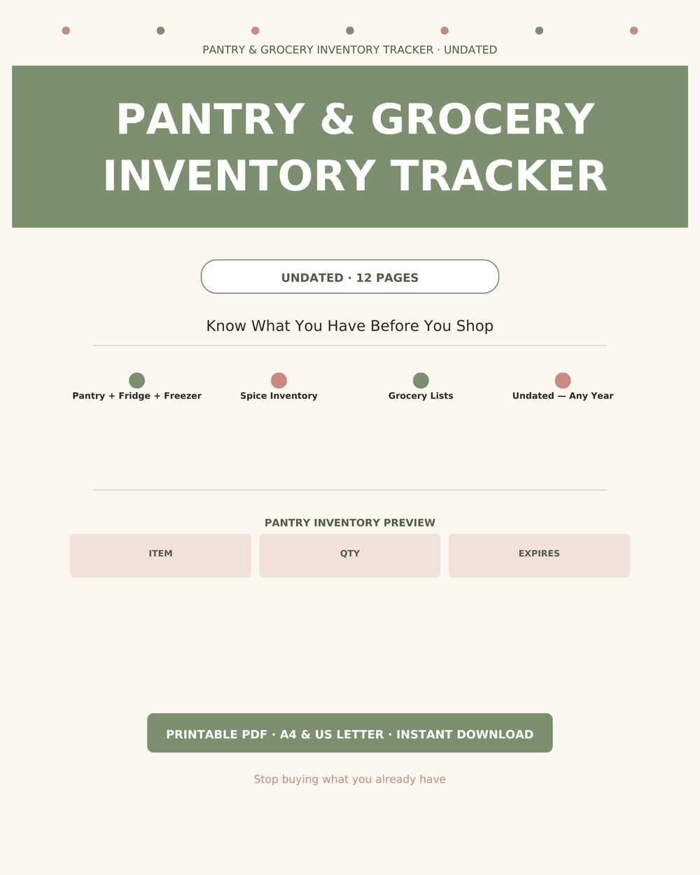 Pantry & Grocery Inventory Tracker