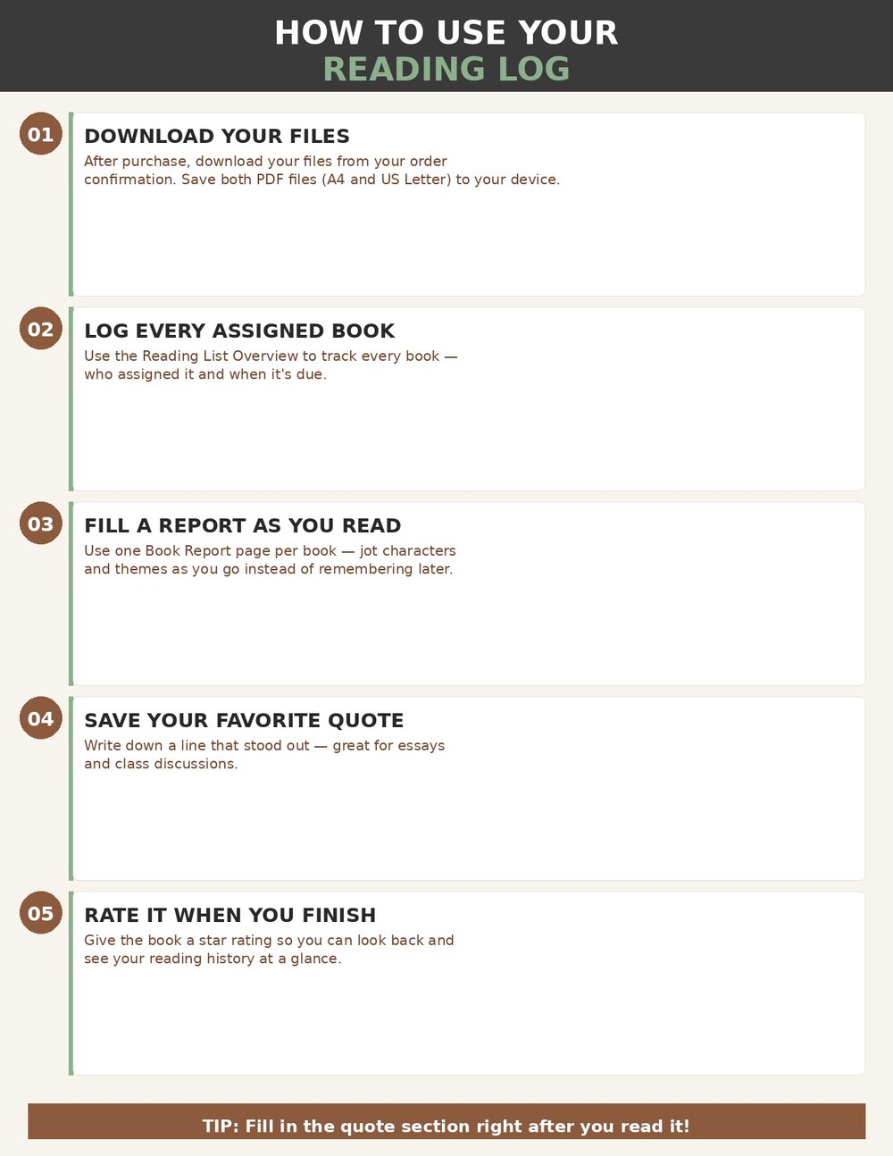 Reading & Book Report Log photo 7
