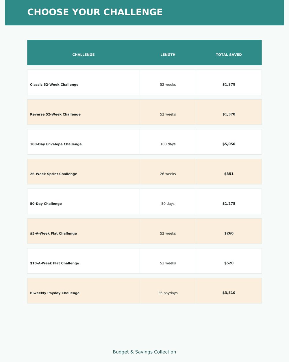 Savings Challenge Tracker photo 3