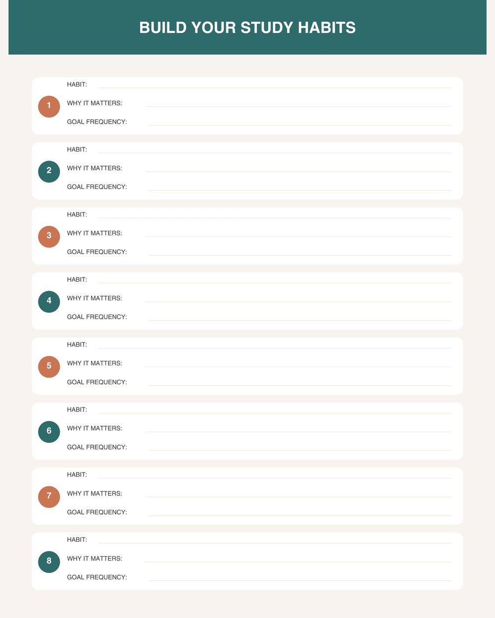 Study Habit Tracker