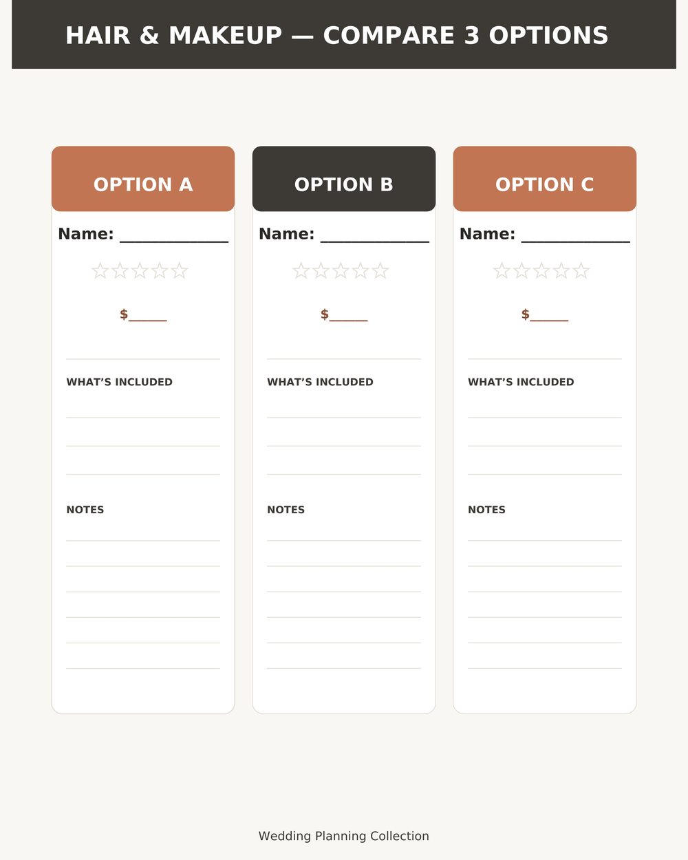 Vendor Contact & Comparison Sheet photo 6