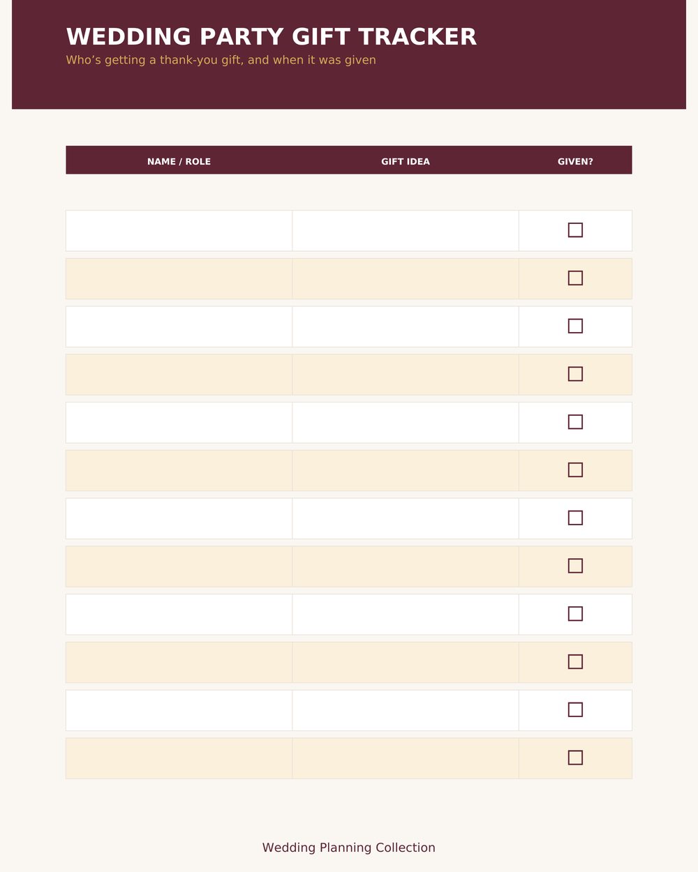 Wedding Party Task Tracker photo 6