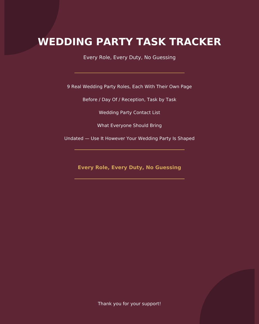 Wedding Party Task Tracker photo 8