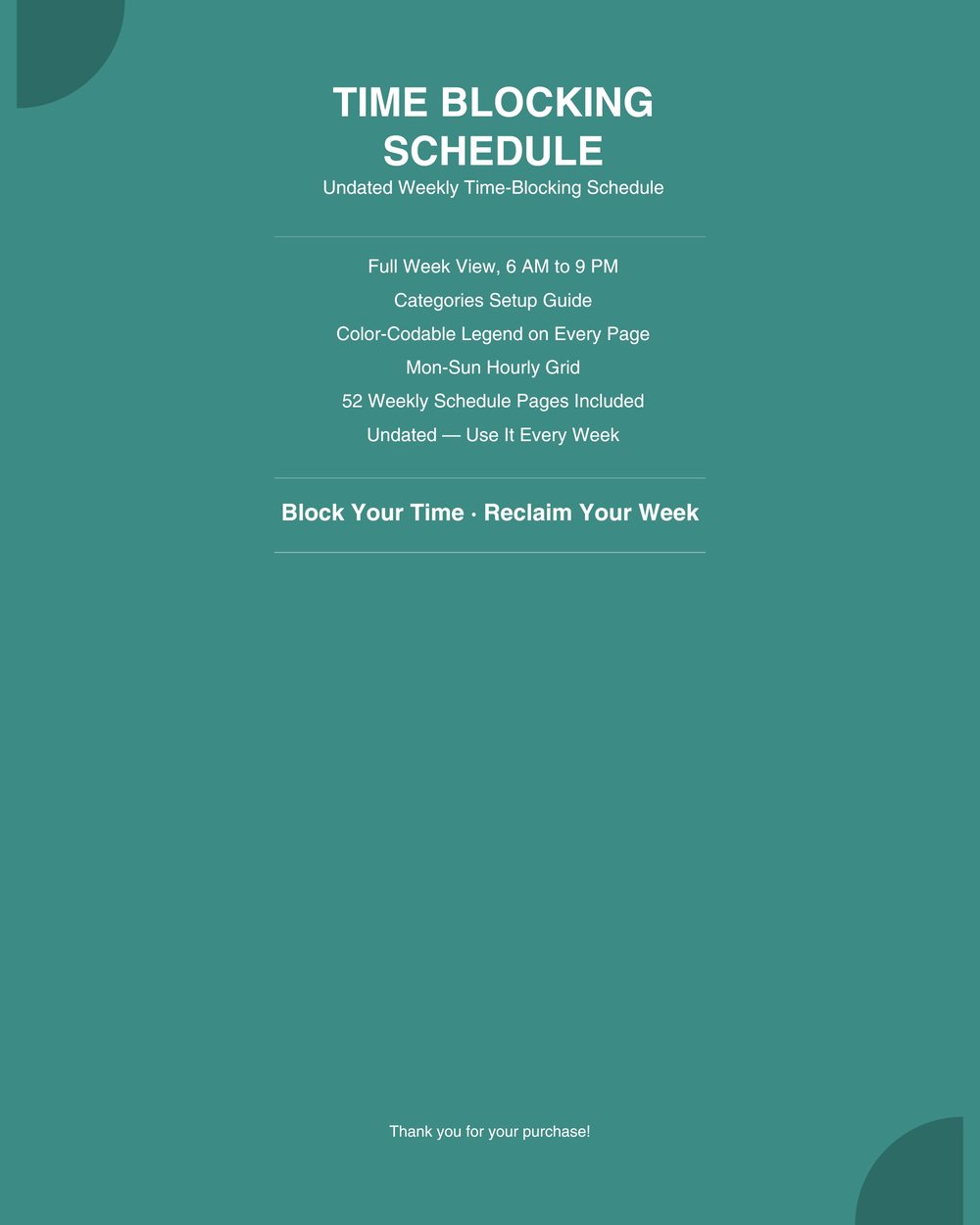 Weekly Time-Blocking Schedule photo 6