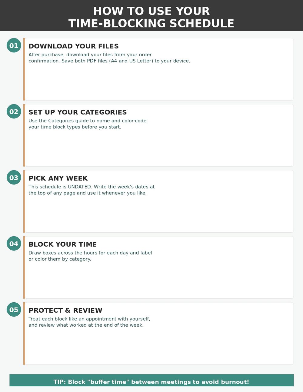 Weekly Time-Blocking Schedule photo 8