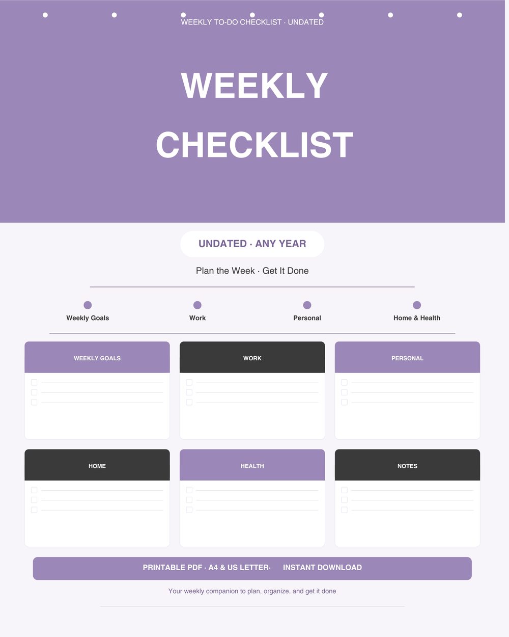Weekly To-Do Checklist
