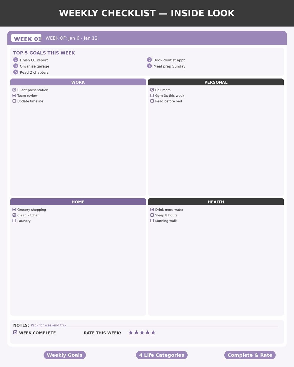 Weekly To-Do Checklist photo 4