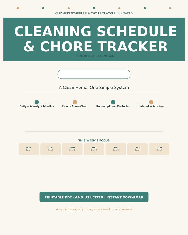 Cleaning Schedule & Chore Tracker