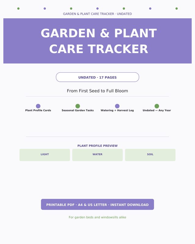 Garden Plant Care Tracker