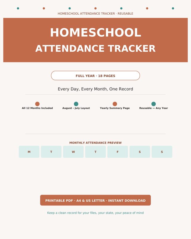 Homeschool Attendance Tracker
